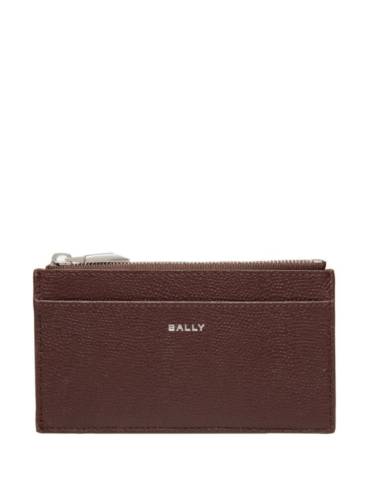 Bally logo-print leather wallet - Brown Cover