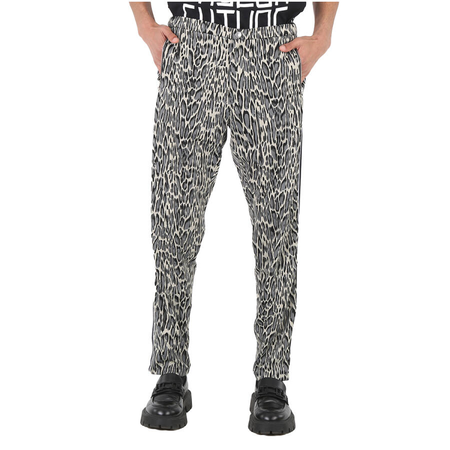 Roberto Cavalli Mens Micro Jaguar Jacquard Trousers Cover