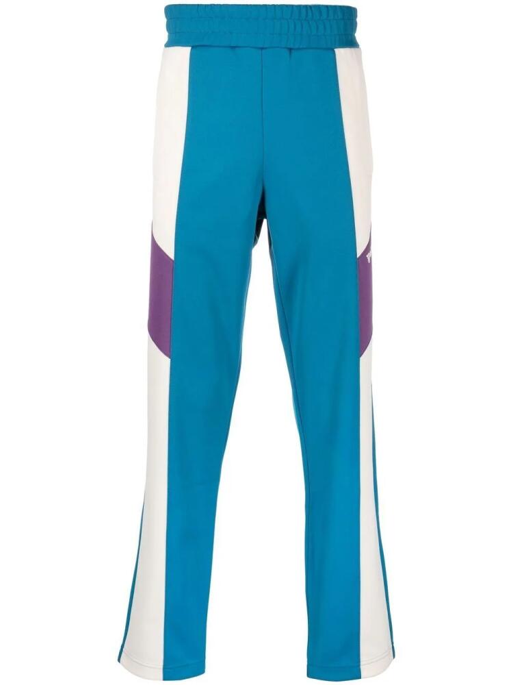 Palm Angels colour-block track pants - Blue Cover