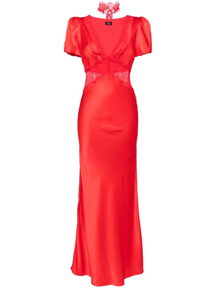 De La Vali Pavlova satin maxi dress - Red Cover