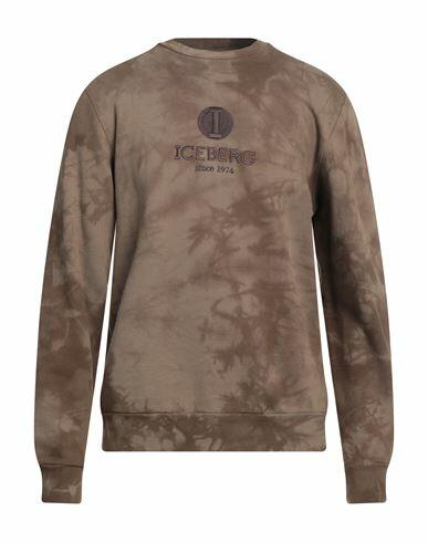 Iceberg Man Sweatshirt Brown Cotton, Polyester Cover