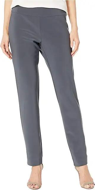 Krazy Larry Microfiber Long Skinny Dress Pants (Grey) Women's Dress Pants Cover