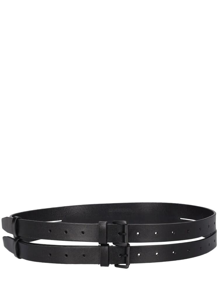 ANN DEMEULEMEESTER Mack Double Leather Belt Cover