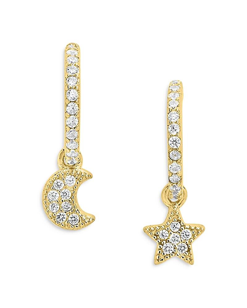 Sterling Forever Moon & Star Mini Hoop Earrings Cover