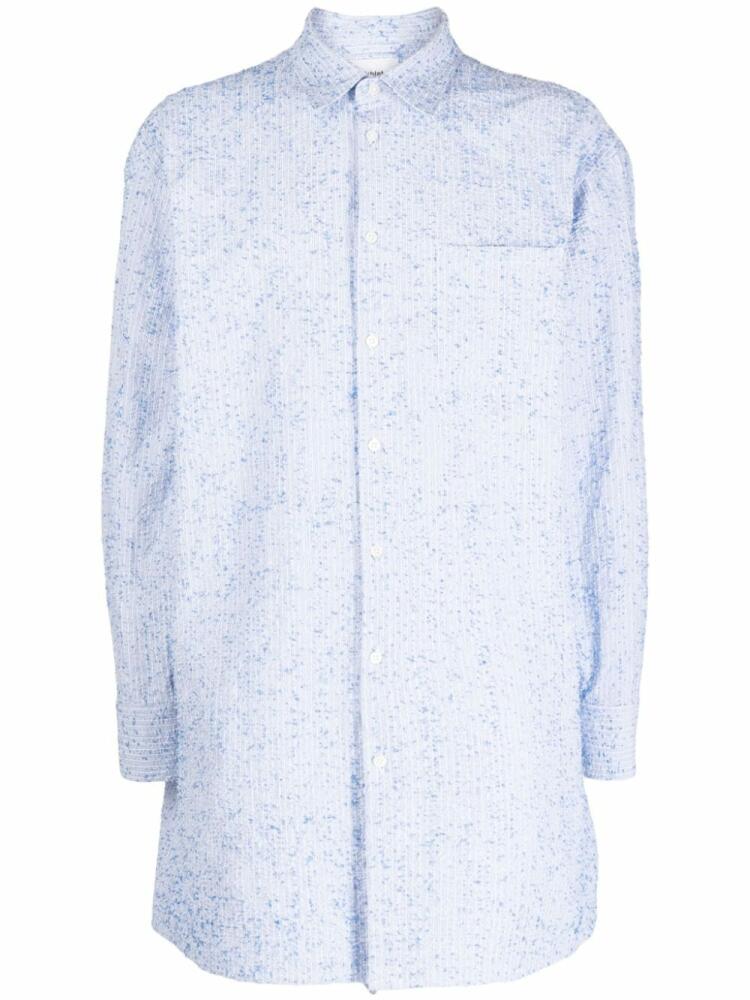 Doublet texture-effect cotton shirt - Blue Cover