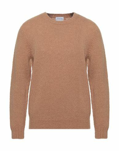 Scaglione Man Sweater Camel Merino Wool, Recycled cashmere, Polyamide Cover