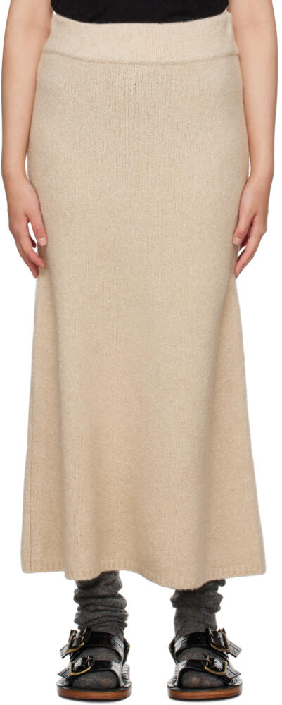 LISA YANG Beige 'The Kael' Midi Skirt Cover