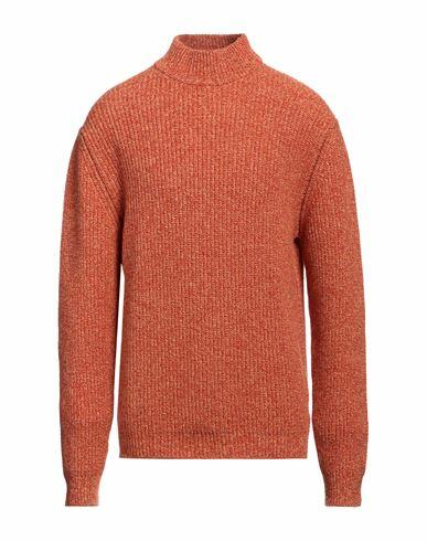 Daniele Fiesoli Man Turtleneck Orange Merino Wool, Polyamide Cover