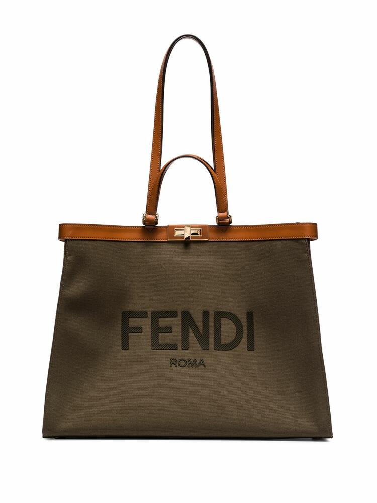 FENDI Peekaboo Xlite tote bag - Green Cover