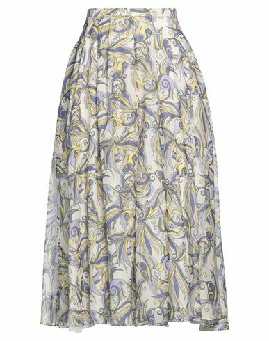 Rochas Woman Midi skirt Purple Cotton, Silk Cover