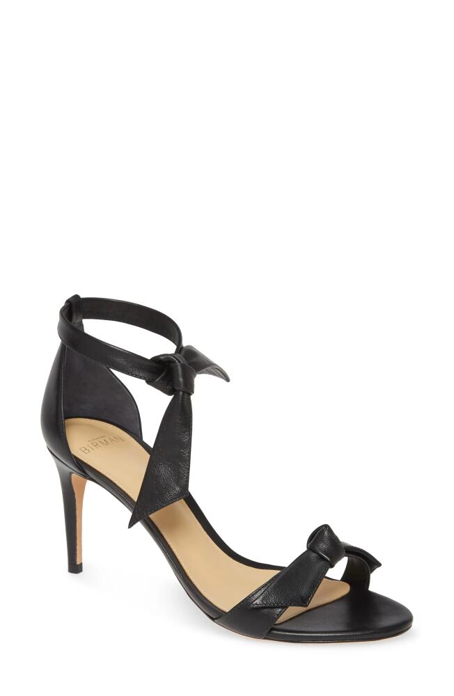 Alexandre Birman Clarita Ankle Tie Sandal in Black Leather Cover