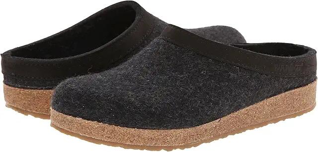 Haflinger GZL Leather Trim Grizzly (Charcoal) Clog Shoes Cover