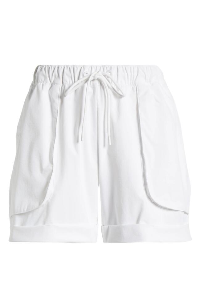 Zella Navigator Drawstring Utility Shorts in White Cover