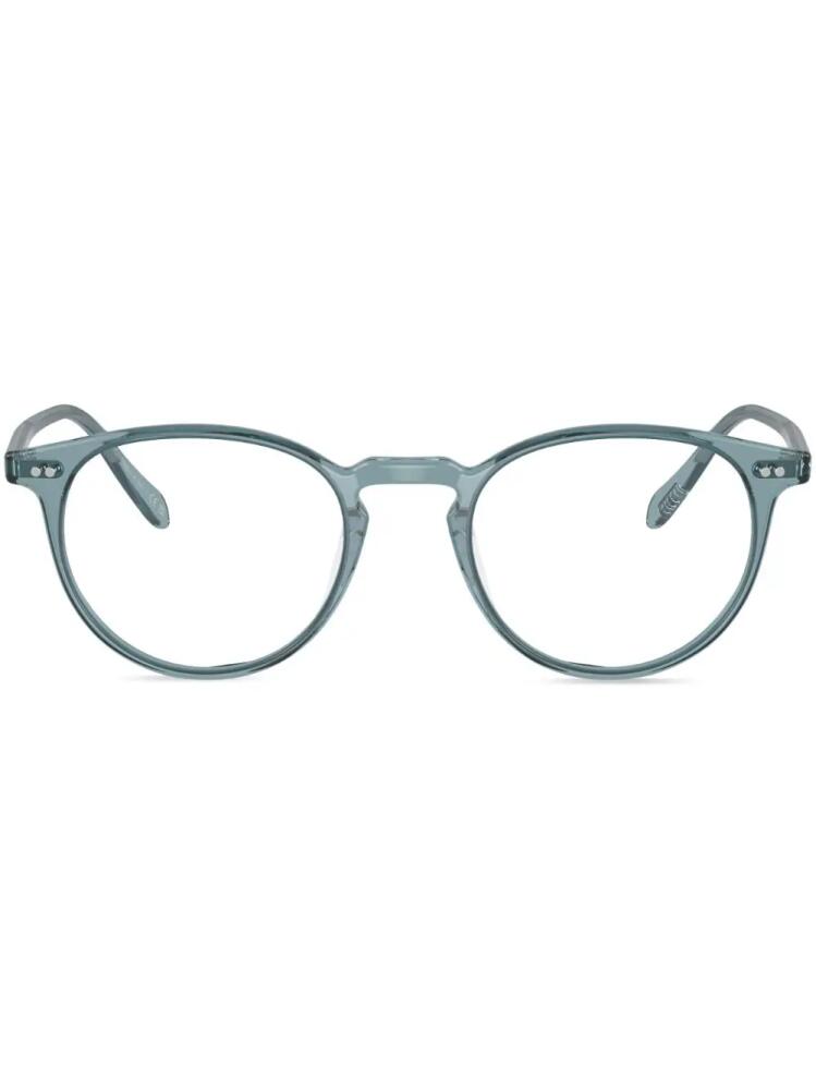 Oliver Peoples Riley-R round-frame glasses - Blue Cover