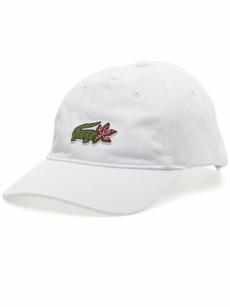 Lacoste logo-patch baseball cap - White Cover