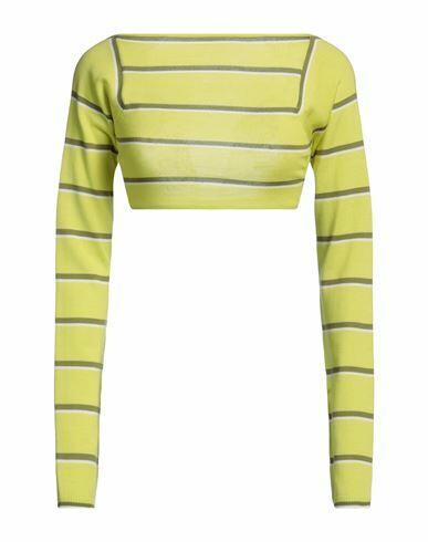 Pucci Woman Top Acid green Wool, Silk Cover