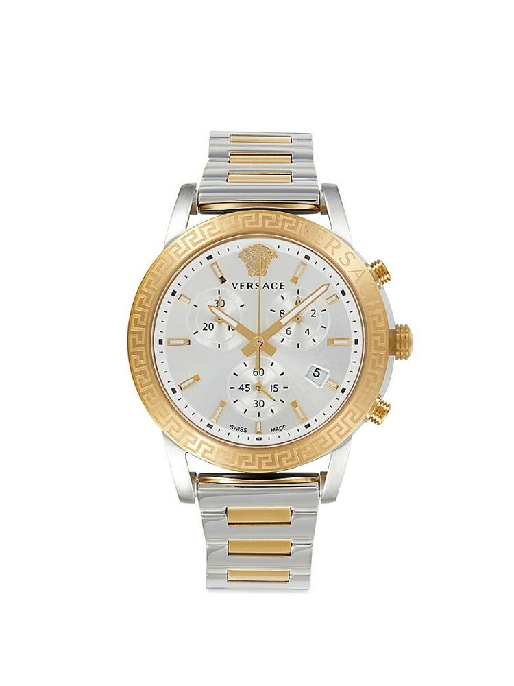 Versace Women's 40MM Stainless Steel Chronograph Bracelet Watch Cover