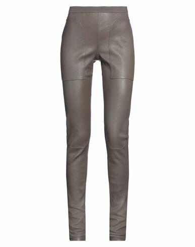 Rick Owens Woman Leggings Khaki Lambskin, Cotton, Elastane Cover