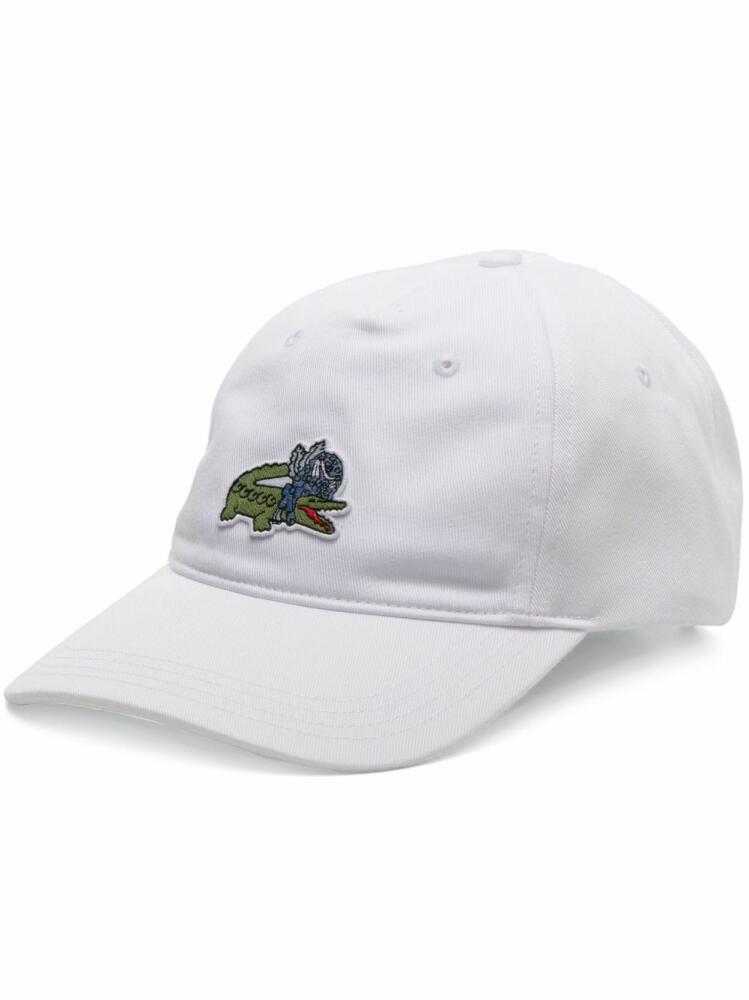 Lacoste logo-patch baseball cap - White Cover