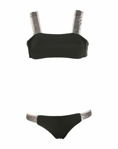 S And S Woman Bikini Military green Polyamide, Elastane Cover