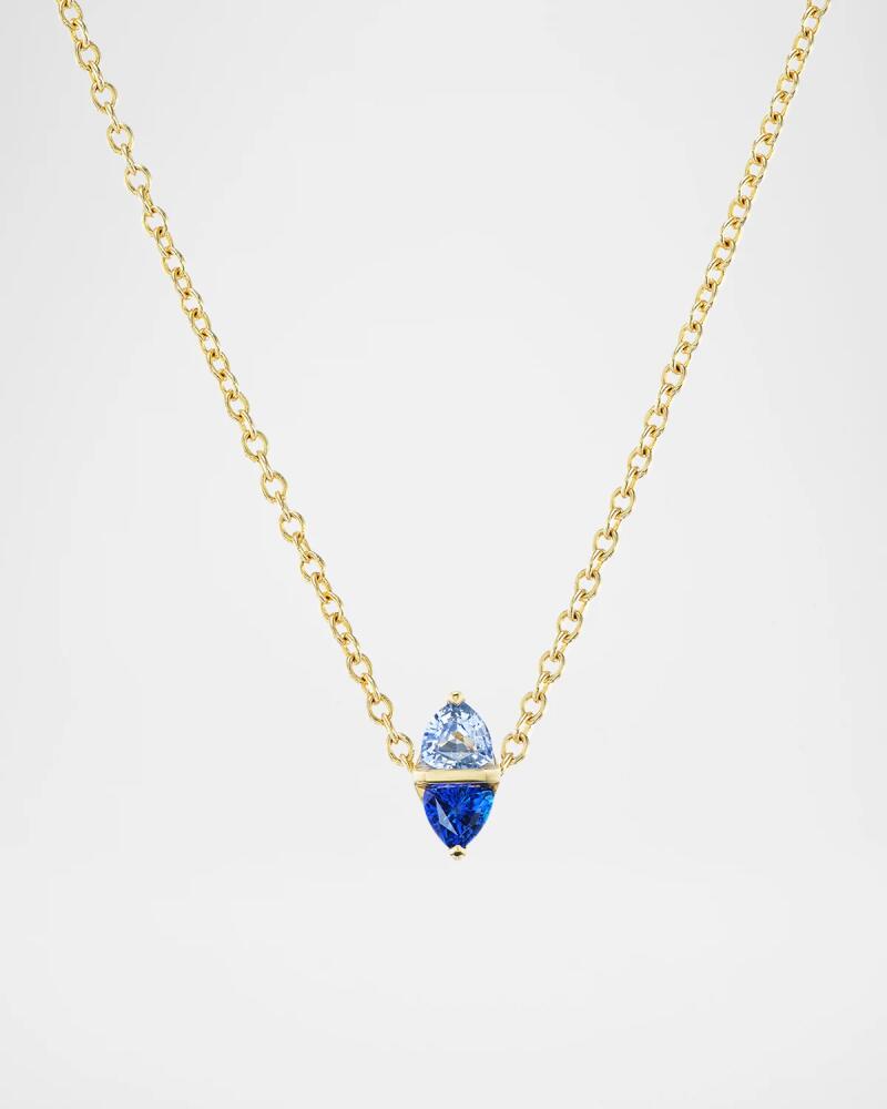 Emily P. Wheeler Tilly 18K Yellow Gold Two-Tone Blue Sapphire Necklace, 16" Cover