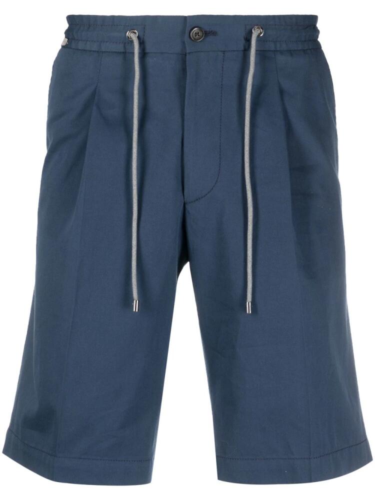 Corneliani drawstring-waist chino shorts - Blue Cover