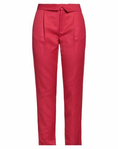 Paul & Joe Woman Pants Red Viscose, Ramie, Cotton Cover