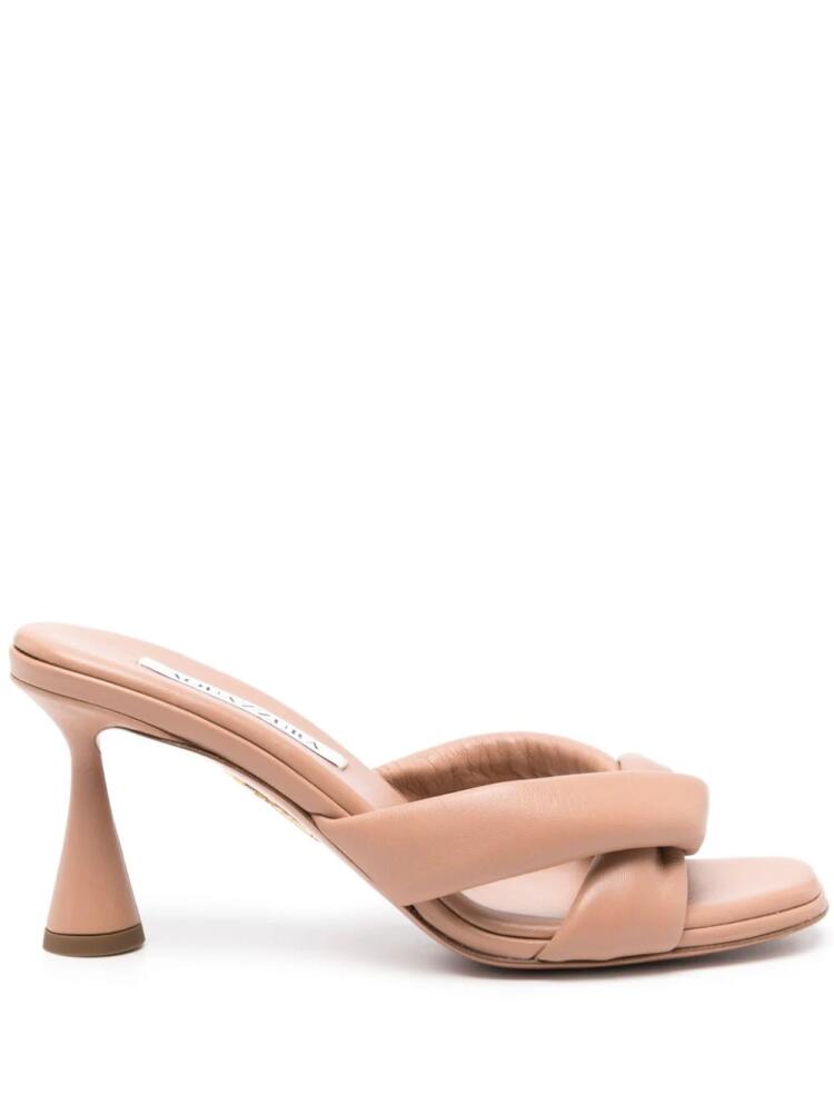 Aquazzura Amore 75mm leather mules - Pink Cover