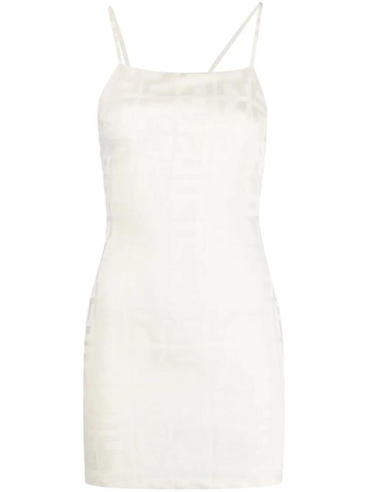 ROTATE BIRGER CHRISTENSEN monogram-jacquard mini dress - Neutrals Cover