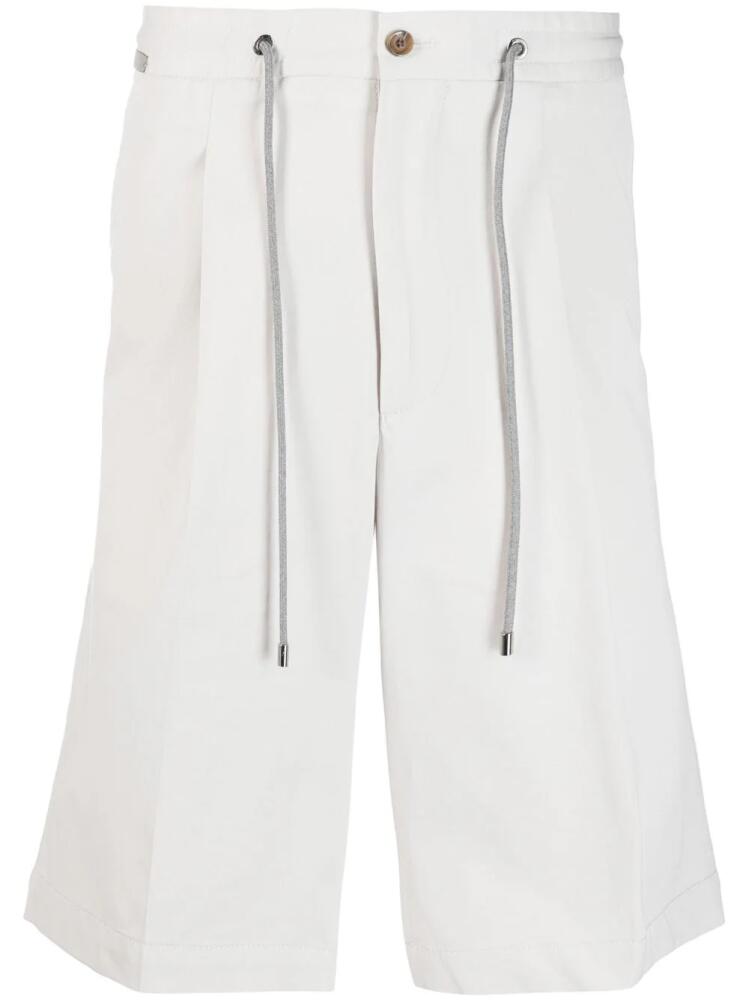 Corneliani drawstring-waist chino shorts - Neutrals Cover