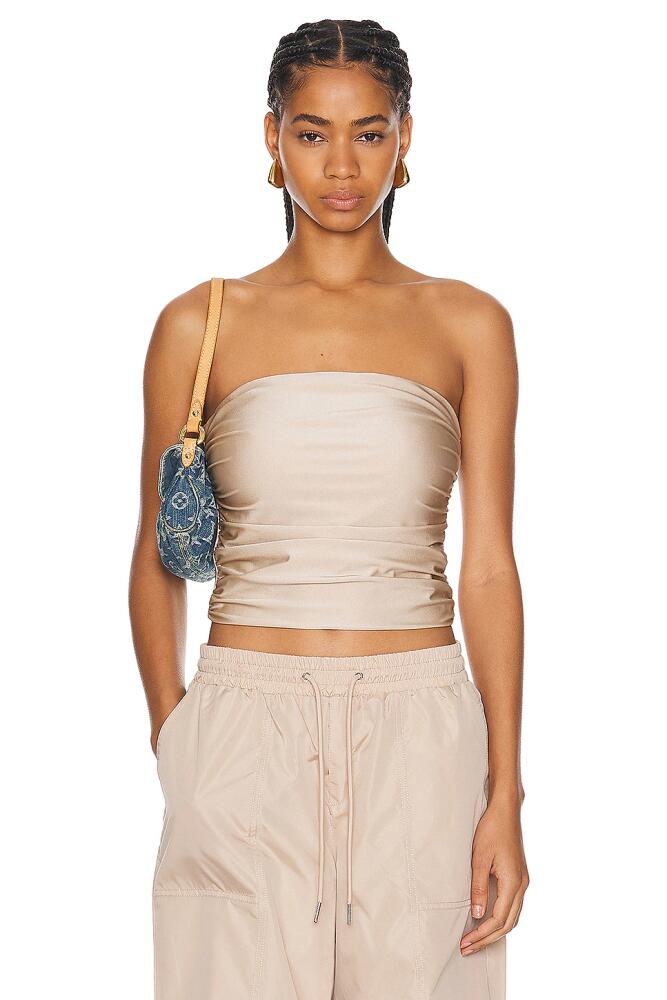 SER.O.YA Debbi Strapless Top in Tan Cover