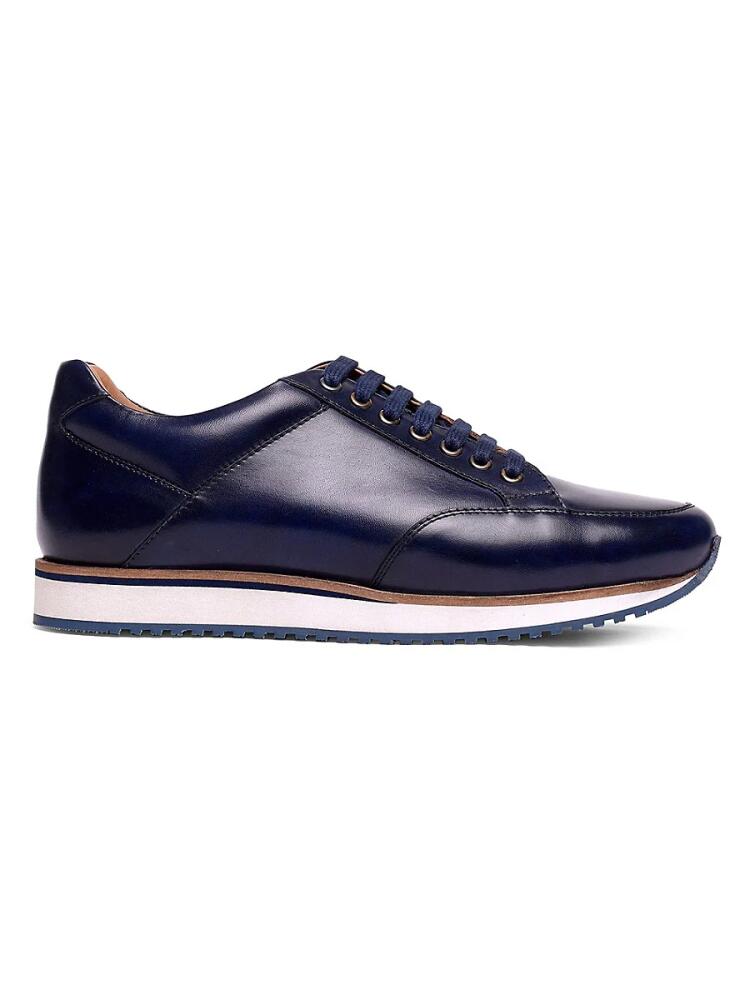 Anthony Veer Men's Barack Court Leather Sneakers - Navy Cover