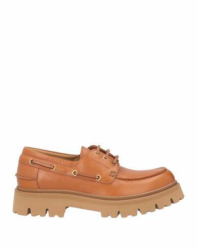 Emporio Armani Man Lace-up shoes Tan Leather Cover