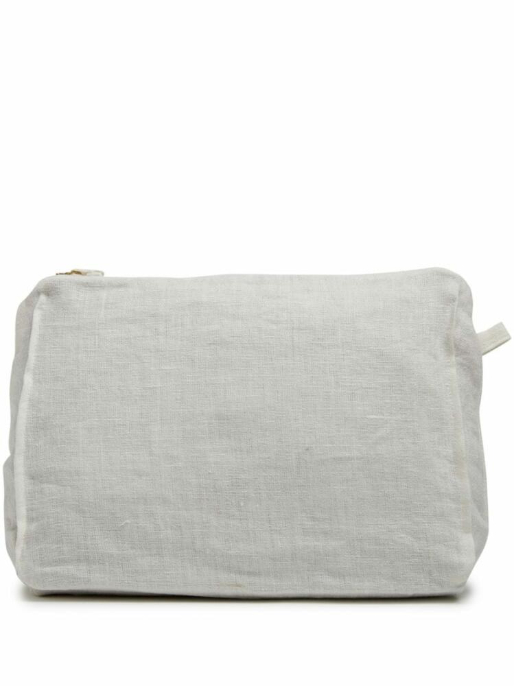 Once Milano zip-up linen wash bag - White Cover