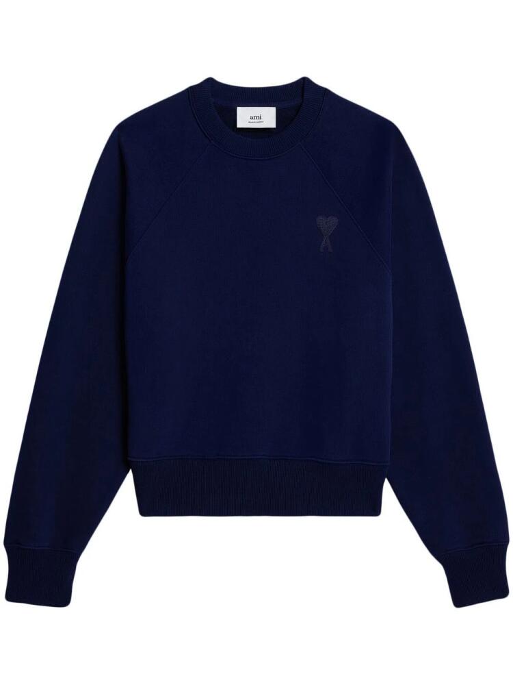 AMI Paris Ami de Coeur embroidered sweatshirt - Blue Cover