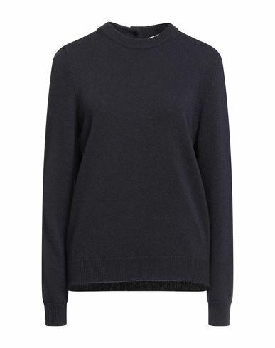 Solotre Woman Sweater Midnight blue Merino Wool Cover