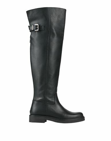 Geneve Woman Boot Black Leather Cover