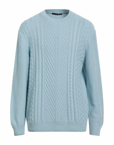 Low Brand Man Sweater Sky blue Viscose, Polyamide, Wool, Cashmere Cover