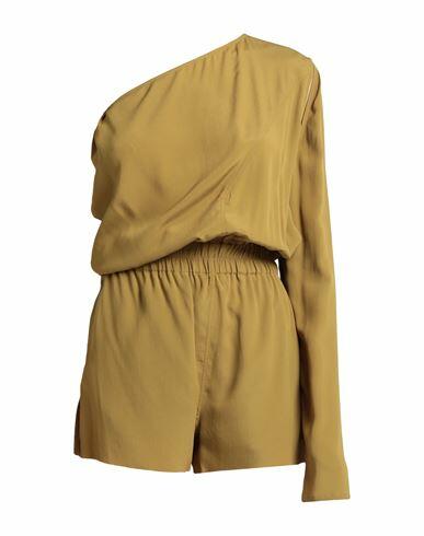 Rick Owens Woman Jumpsuit Khaki Acetate, Silk Cover