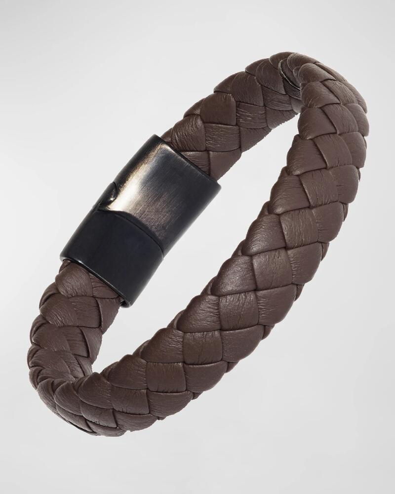 Link Up Men's Braided Leather Bracelet Cover