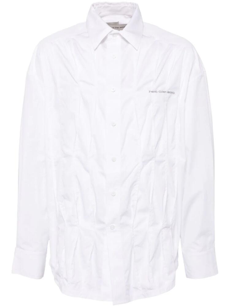 Feng Chen Wang pleated shirt - White Cover