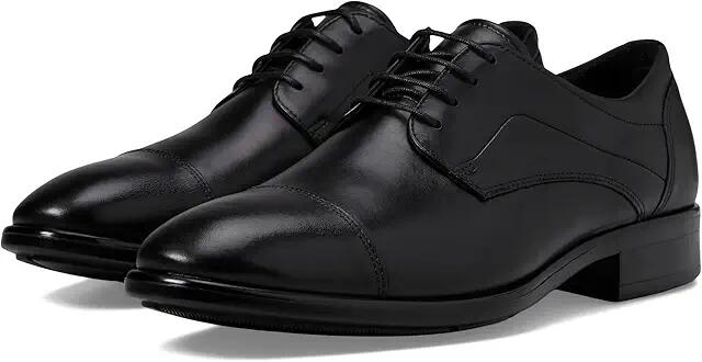 ECCO Citytray Cap Toe Tie (Black) Men's Shoes Cover