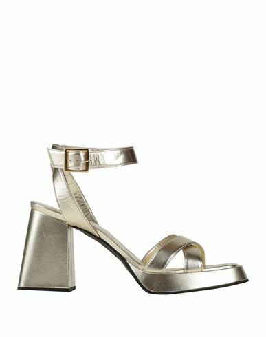 Giampaolo Viozzi Woman Sandals Gold Sheepskin Cover