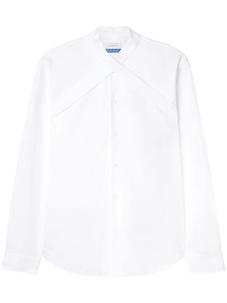 Off-White crossover-collar cotton shirt Cover