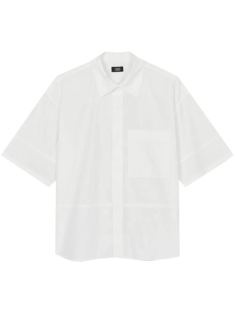 STUDIO TOMBOY pointed-collar button-up shirt - White Cover