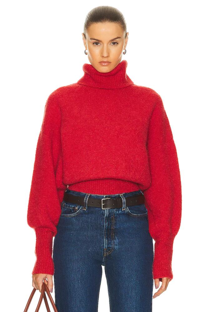 GRLFRND Elya Turtleneck Sweater in Red Cover