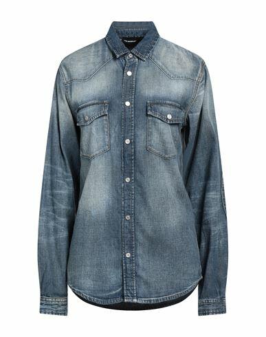 The Kooples Woman Denim shirt Blue Cotton Cover