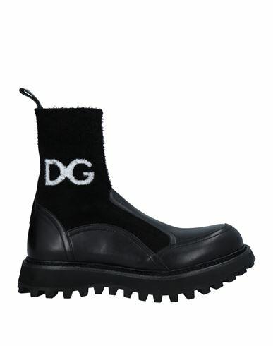 Dolce & gabbana Man Ankle boots Black Soft Leather, Textile fibers Cover