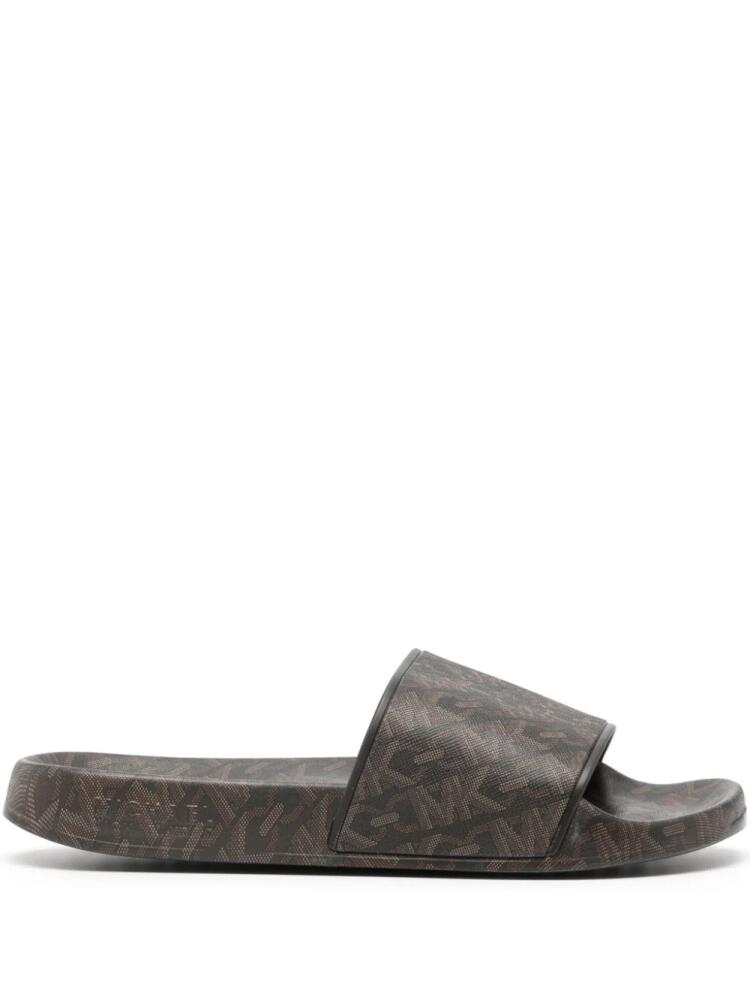 Michael Michael Kors Gilmore logo-print slides - Brown Cover