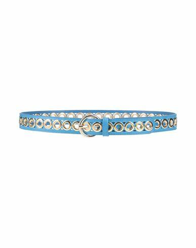 Sandro Woman Belt Azure Cowhide Cover